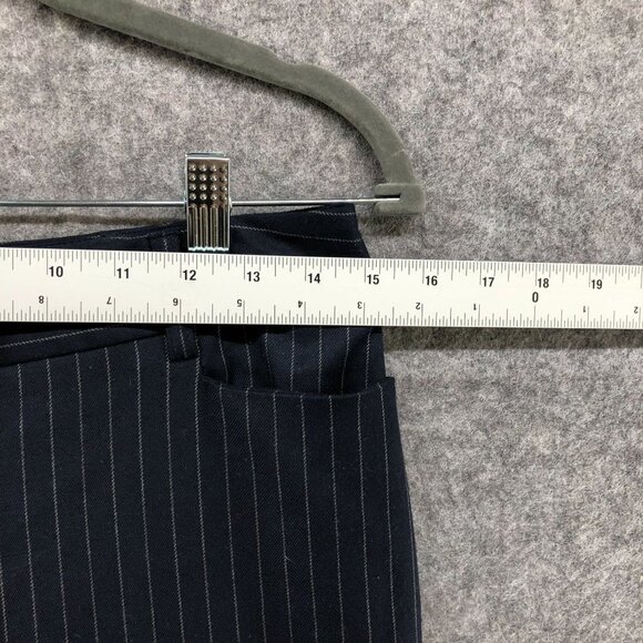 1.2.3 Paris Pinstriped Dress Pant Navy Blue Womens Size EU 40 US 10 Tapered Leg - Picture 9 of 11